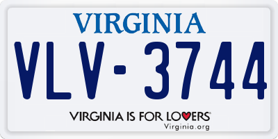 VA license plate VLV3744