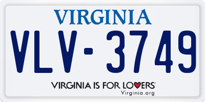VA license plate VLV3749