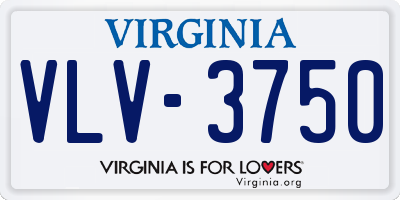 VA license plate VLV3750
