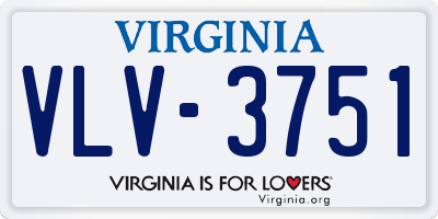 VA license plate VLV3751
