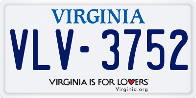VA license plate VLV3752