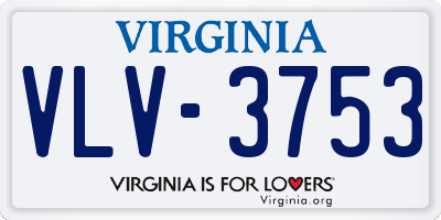 VA license plate VLV3753