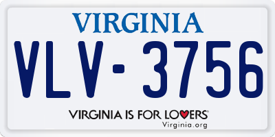 VA license plate VLV3756