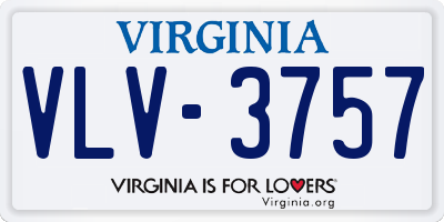 VA license plate VLV3757