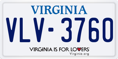VA license plate VLV3760