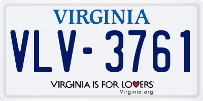 VA license plate VLV3761