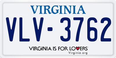 VA license plate VLV3762