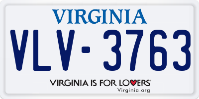 VA license plate VLV3763
