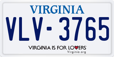 VA license plate VLV3765