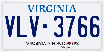 VA license plate VLV3766