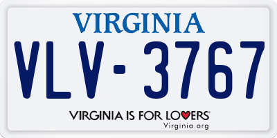 VA license plate VLV3767