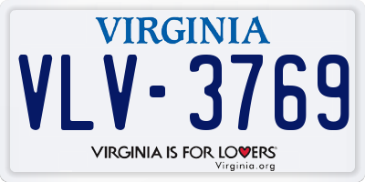 VA license plate VLV3769
