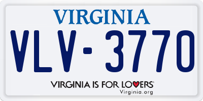 VA license plate VLV3770