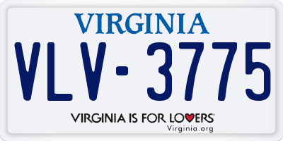 VA license plate VLV3775