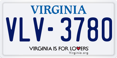 VA license plate VLV3780