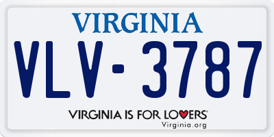 VA license plate VLV3787