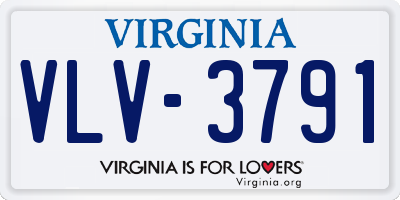 VA license plate VLV3791