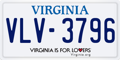 VA license plate VLV3796