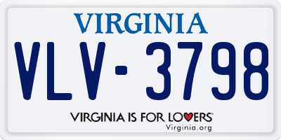 VA license plate VLV3798