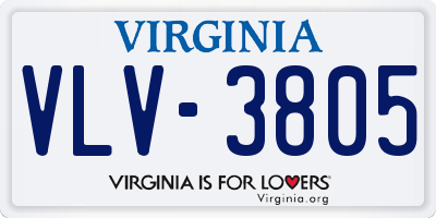 VA license plate VLV3805