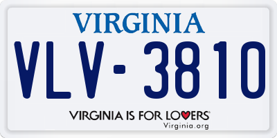 VA license plate VLV3810