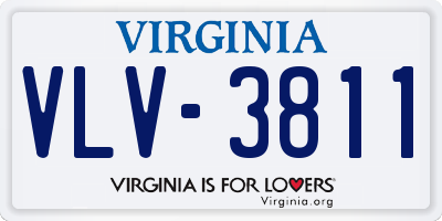 VA license plate VLV3811