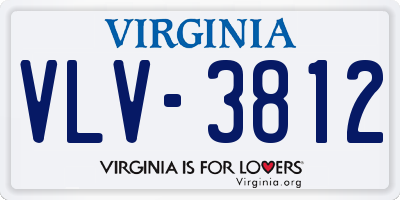 VA license plate VLV3812