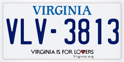 VA license plate VLV3813