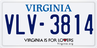 VA license plate VLV3814