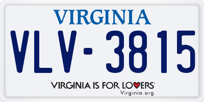 VA license plate VLV3815