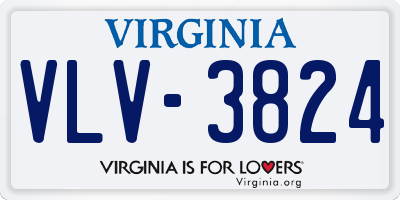 VA license plate VLV3824