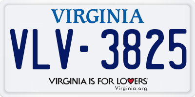 VA license plate VLV3825