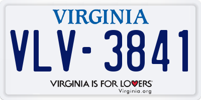VA license plate VLV3841