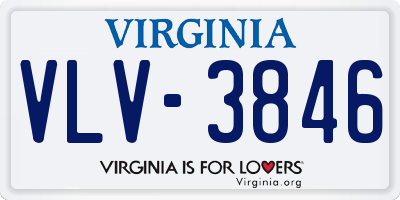 VA license plate VLV3846