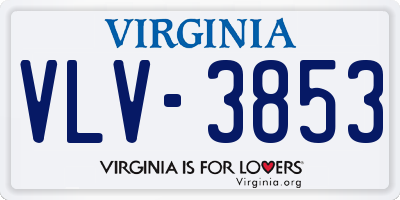 VA license plate VLV3853
