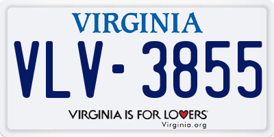 VA license plate VLV3855