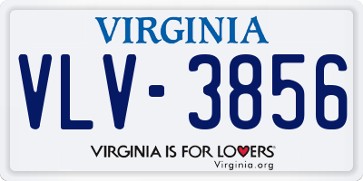 VA license plate VLV3856