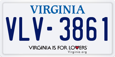 VA license plate VLV3861
