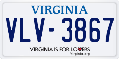 VA license plate VLV3867