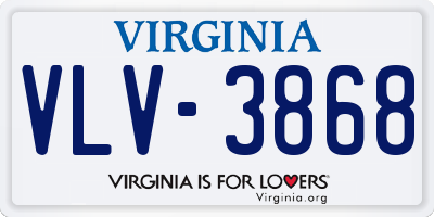 VA license plate VLV3868