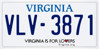 VA license plate VLV3871