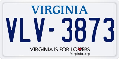 VA license plate VLV3873