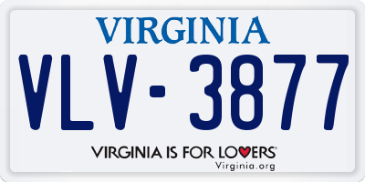 VA license plate VLV3877