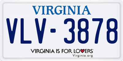 VA license plate VLV3878