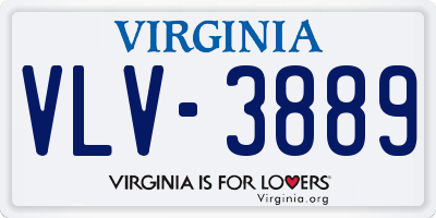 VA license plate VLV3889