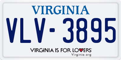 VA license plate VLV3895