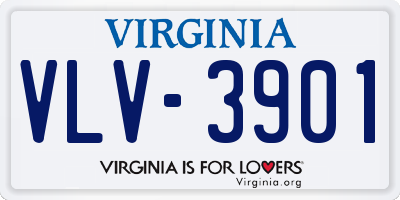 VA license plate VLV3901