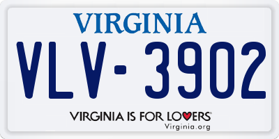 VA license plate VLV3902