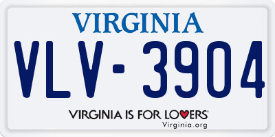 VA license plate VLV3904
