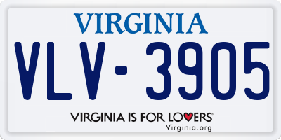 VA license plate VLV3905